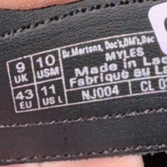 Dr. Martens MYLES BRANDO LEATHER BUCKLE SLIDE SANDALS new sz 11 - Picture 7 of 14